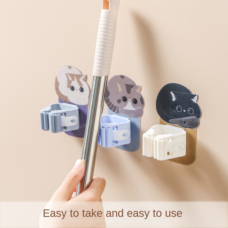 3/4PCS Mop Holder Self-adhesiv - Home Edit Bathroom Storage ulasan dan harga
