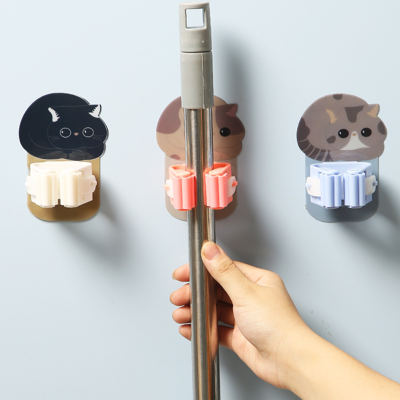 3/4PCS Mop Holder Self-adhesiv - Home Edit Bathroom Storage ulasan dan harga