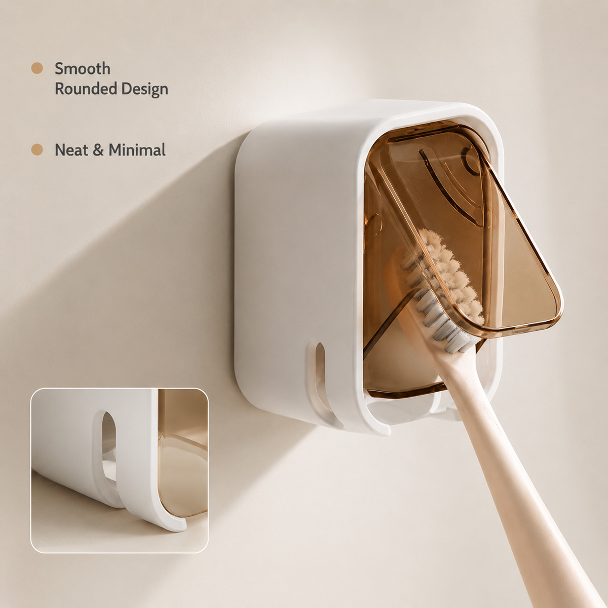 1/2PCS Wall Mounted Toothbrush - Home Edit Bathroom Storage ulasan dan harga