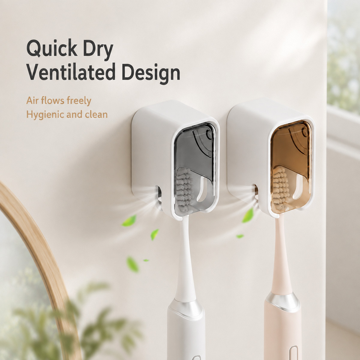 1/2PCS Wall Mounted Toothbrush - Home Edit Bathroom Storage ulasan dan harga
