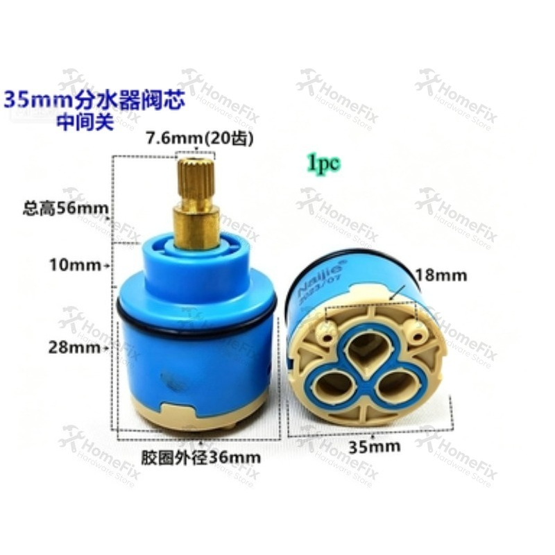 1Pcs Ceramic Valve Core 28mm 3 - Basin Mixer Tap ulasan dan harga