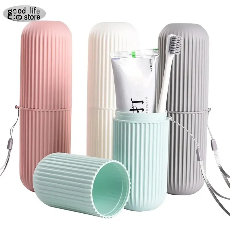 1/2pcs Portable Toothbrush Cup - Home Edit Bathroom Storage ulasan dan harga