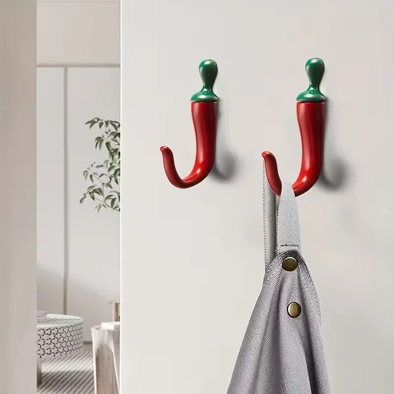 10PC Pepper Shaped Wall Hooks  - Home Bathroom Organizer ulasan dan harga